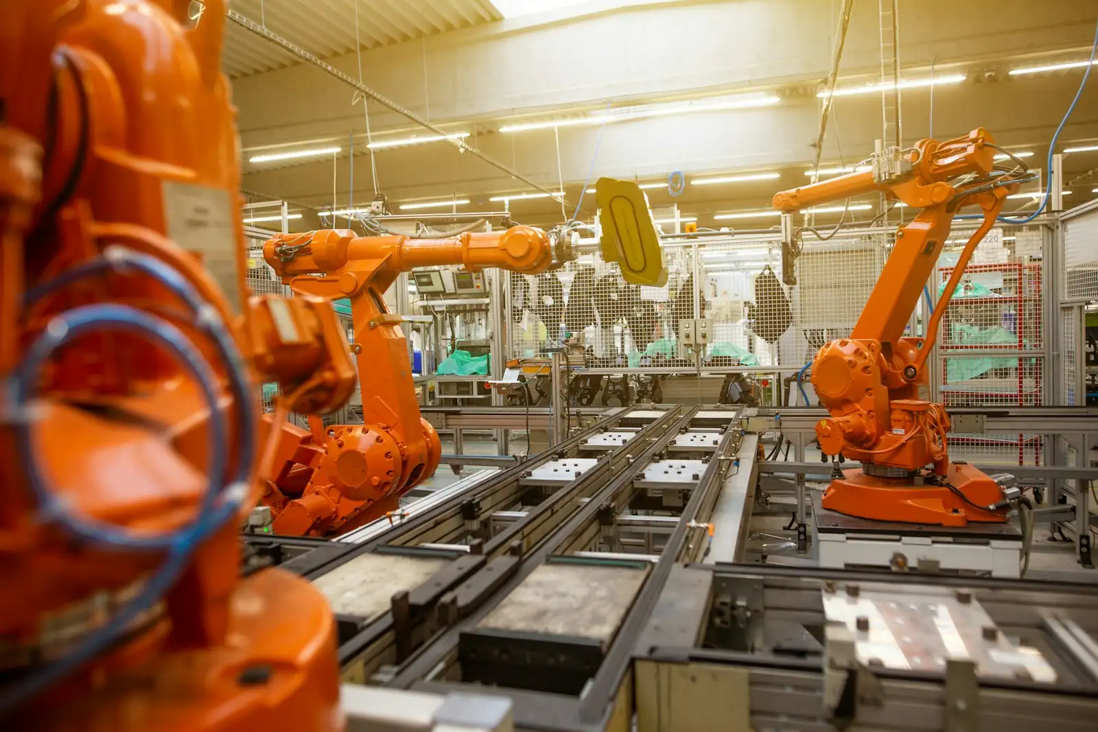 Modern automated manufacturing line representing phased facility automation